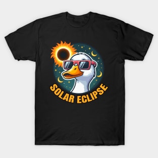 Solar Eclipse Duck With Sunglasses T-Shirt